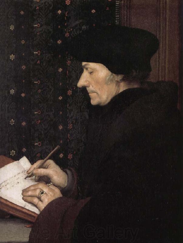 Hans Holbein Writing in the Erasmus Norge oil painting art